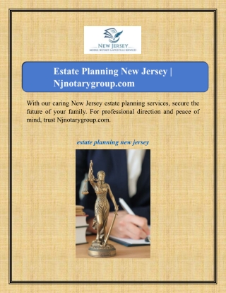 Estate Planning New Jersey | Njnotarygroup.com