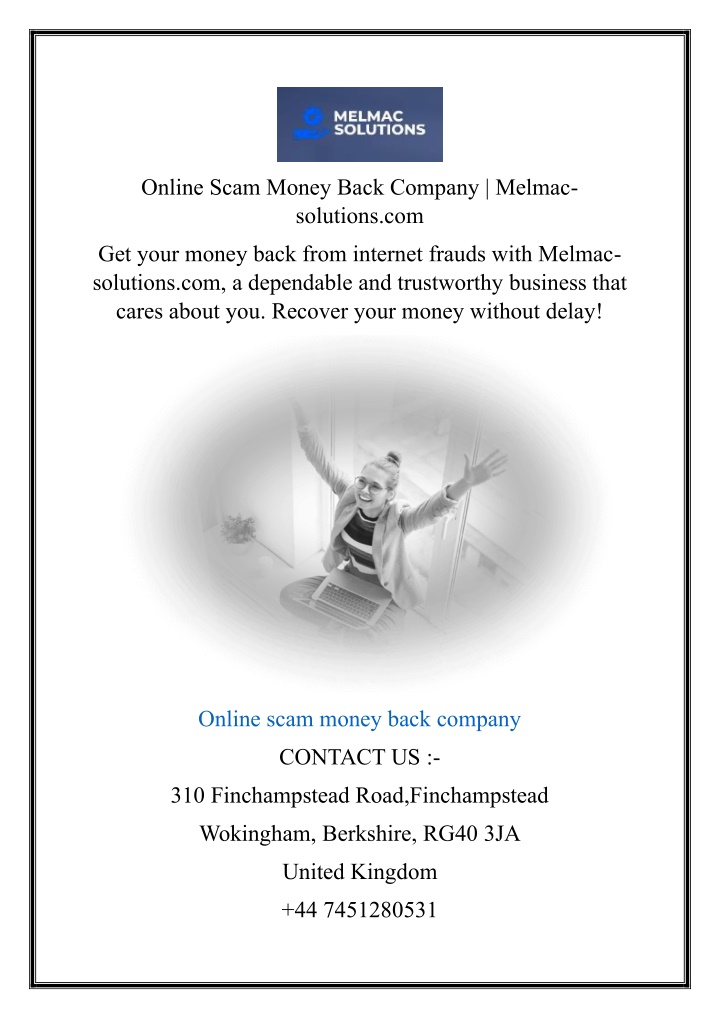 online scam money back company melmac solutions