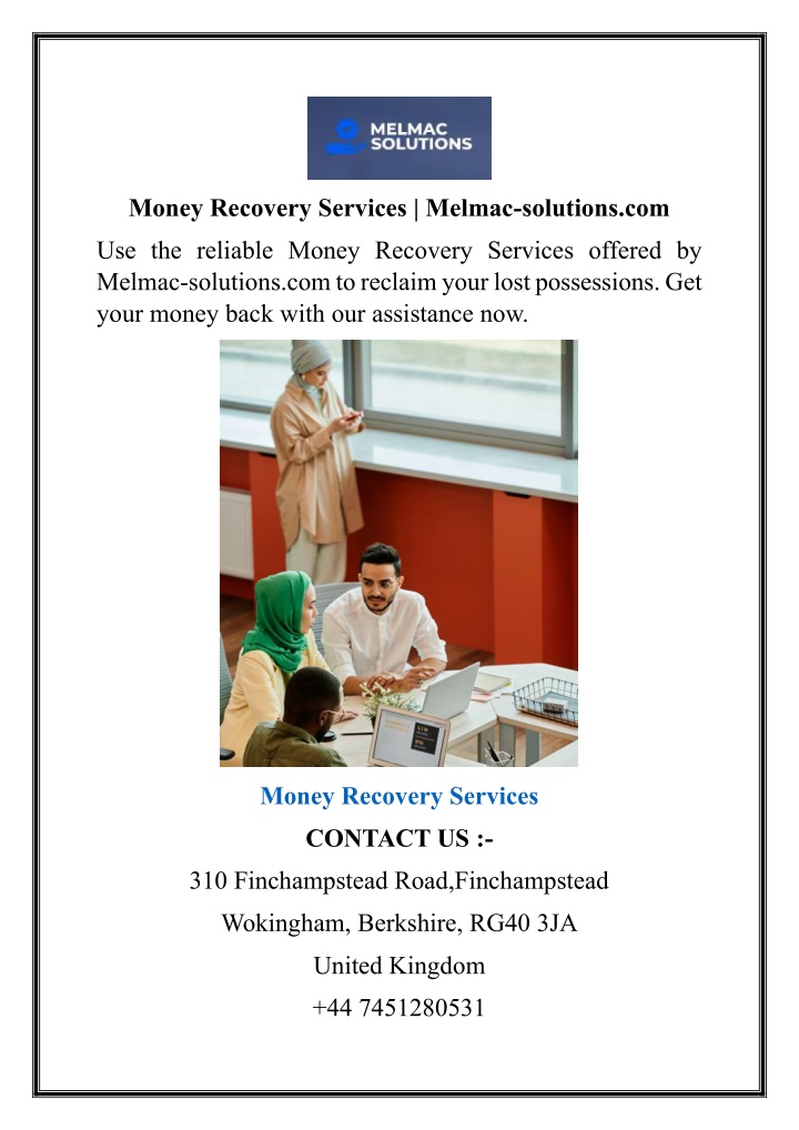 money recovery services melmac solutions com