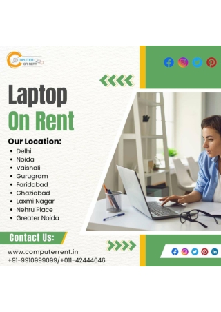 Laptop on rent in Faridabad! 9910999099