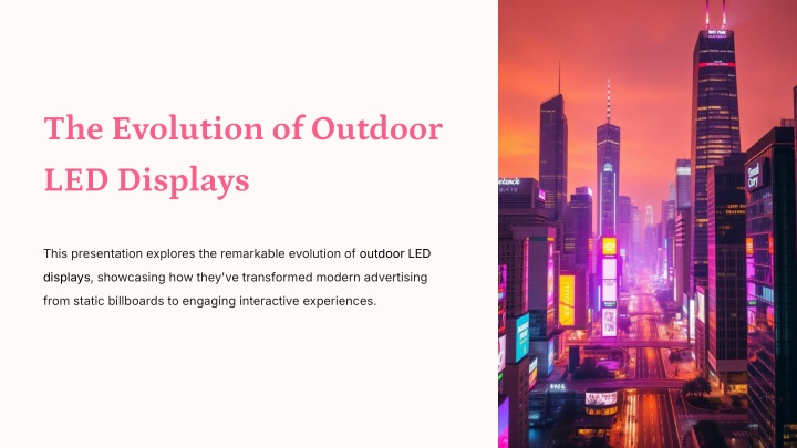 the evolution of outdoor led displays