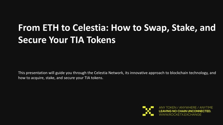 from eth to celestia how to swap stake and secure