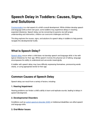 Speech Delay in Toddlers_ Causes, Signs, and Solutions