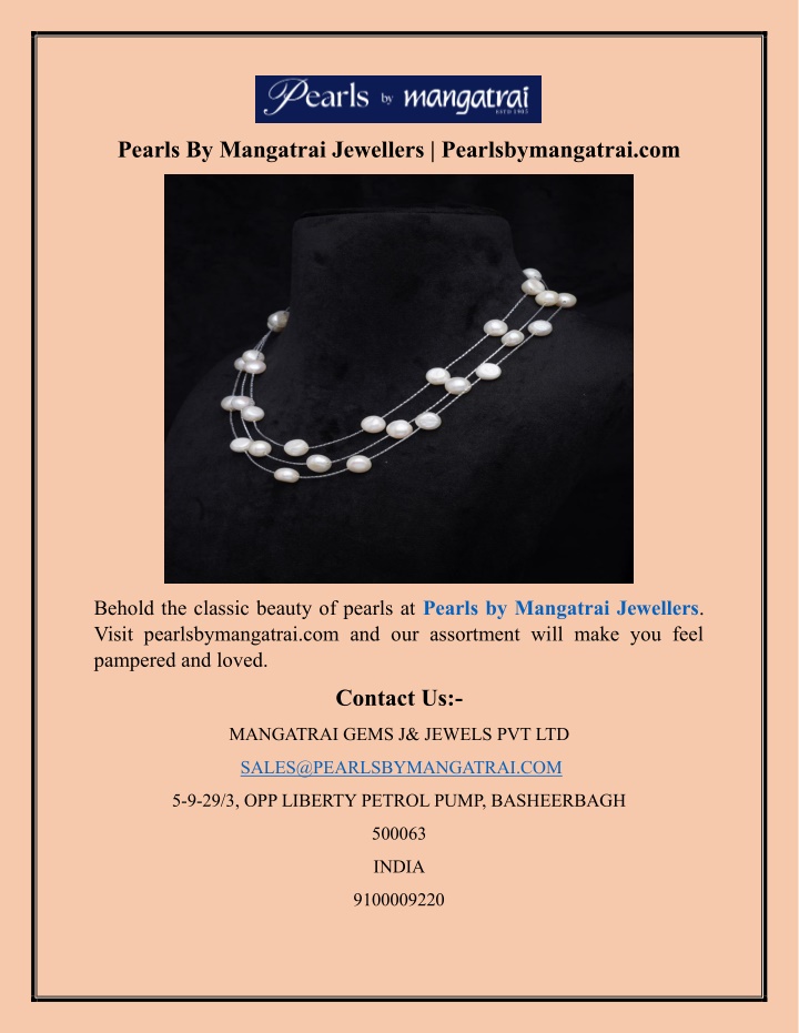 pearls by mangatrai jewellers pearlsbymangatrai