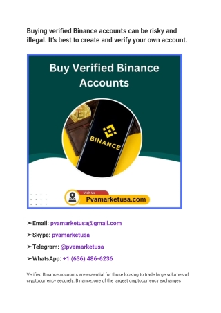 5 Top Sites To Buy Verified Binance Accounts In 2025