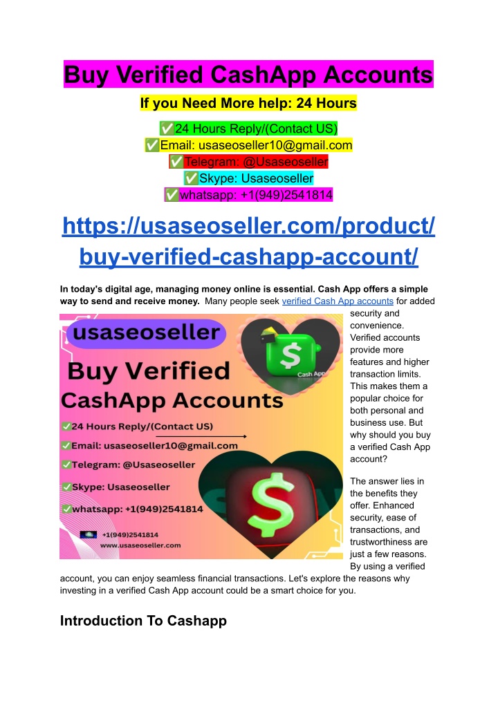 buy verified cashapp accounts