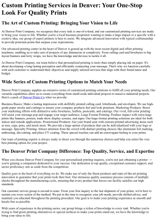 Denver Print Company