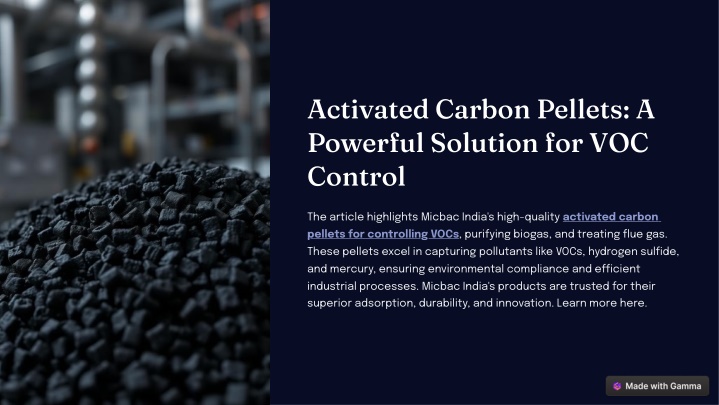 activated carbo pellet a powerful solutio