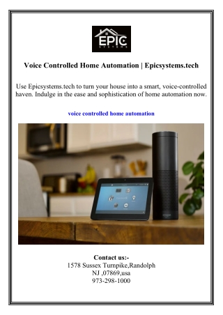 voice controlled home automation epicsystems tech