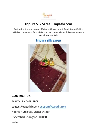 Tripura Silk Saree  Tapathi