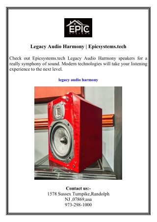 legacy audio harmony epicsystems tech