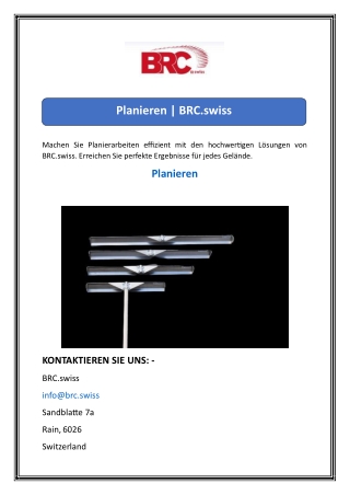 planieren brc swiss