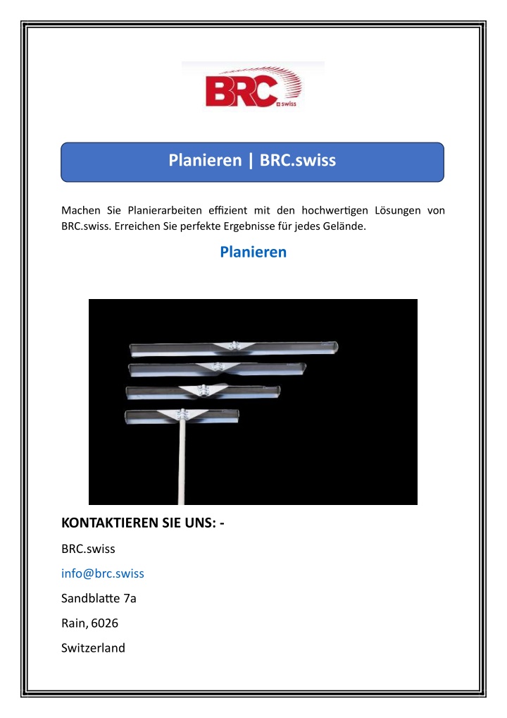 planieren brc swiss