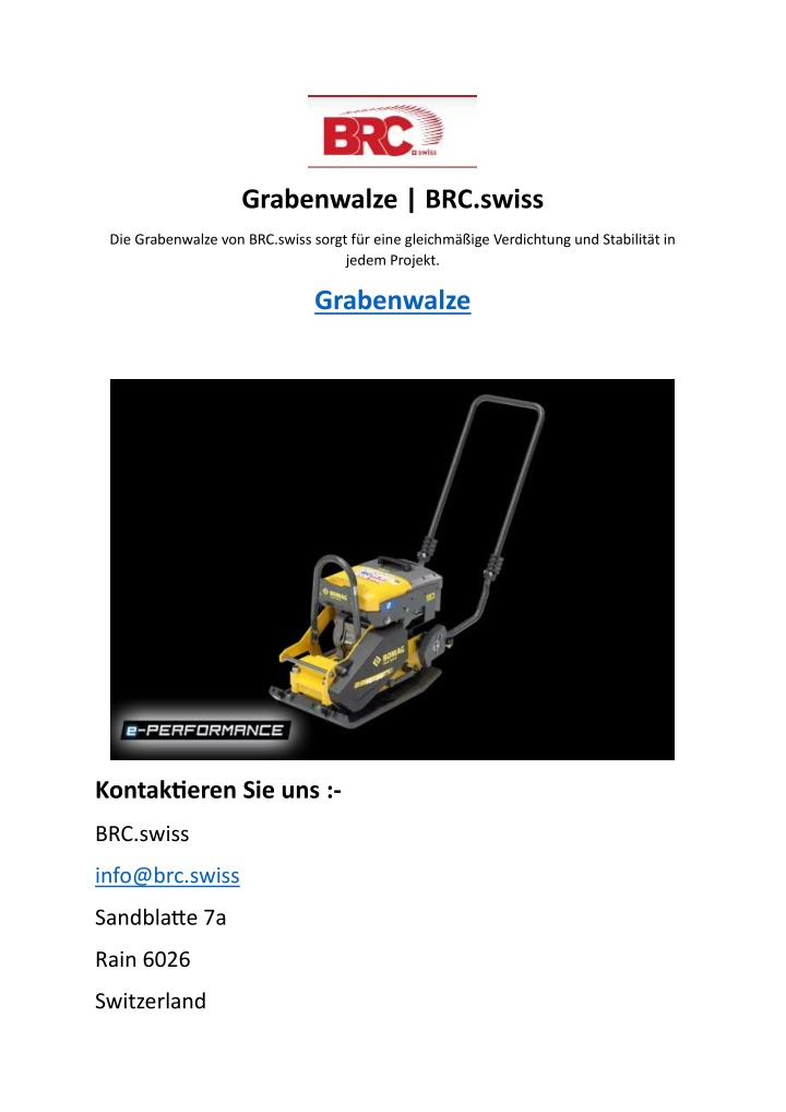 grabenwalze brc swiss