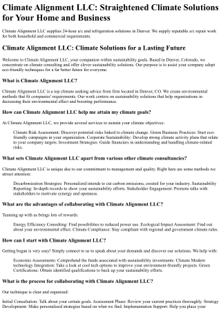 climate alignment llc straightened climate