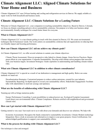 climate alignment llc aligned climate solutions