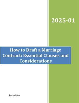 How to Draft a Marriage Contract: Essential Clauses and Considerations