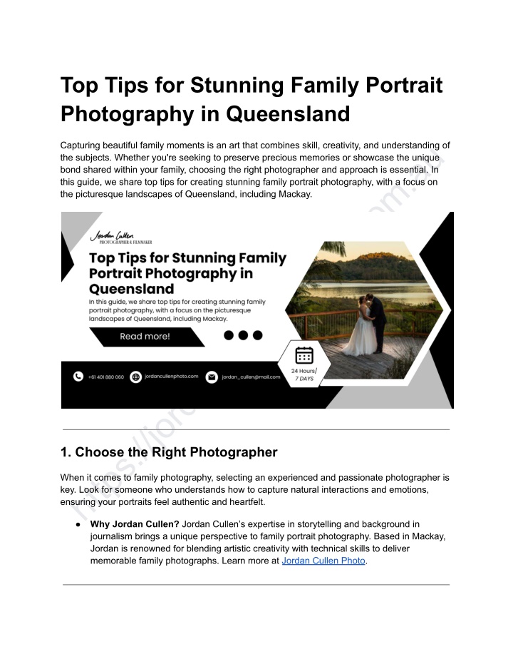 top tips for stunning family portrait photography