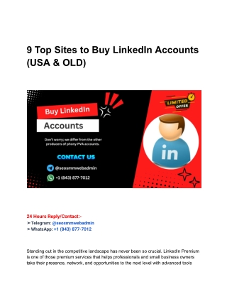 9 top sites to buy linkedin accounts usa old