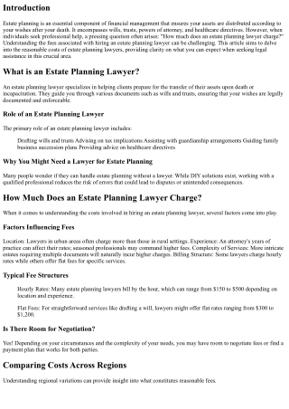Exploring the Fees of Estate Planning Lawyers: What’s Reasonable?