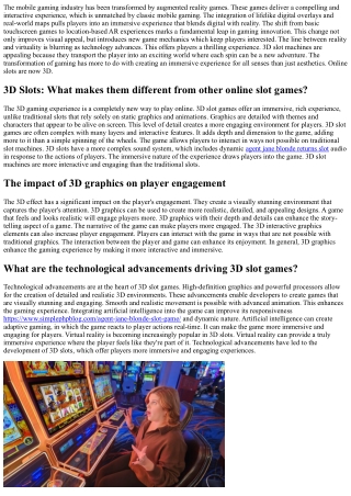 3D Slots Revolution, where virtual meets reality