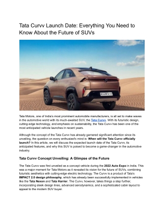 tata curvv launch date everything you need
