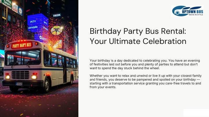 birthday party bus rental your ultimate