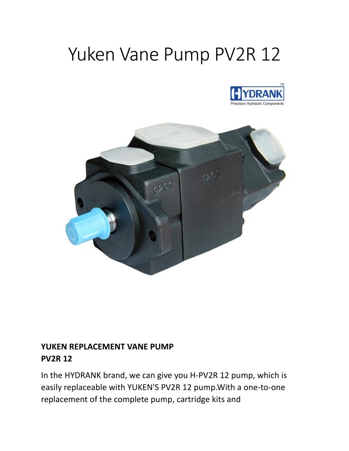 yuken vane pump pv2r 12