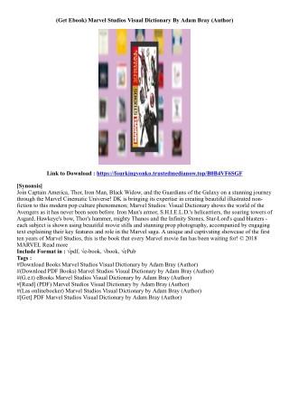 (Ebook Download) Marvel Studios Visual Dictionary By Adam Bray (Author)