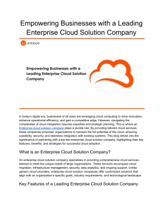 Empowering Businesses with a Leading Enterprise Cloud Solution Company (1)