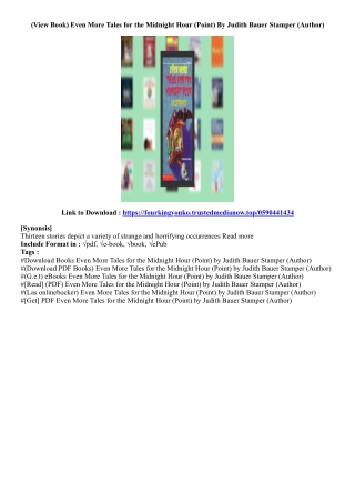 [View PDF] Even More Tales for the Midnight Hour (Point) By Judith Bauer Stamper