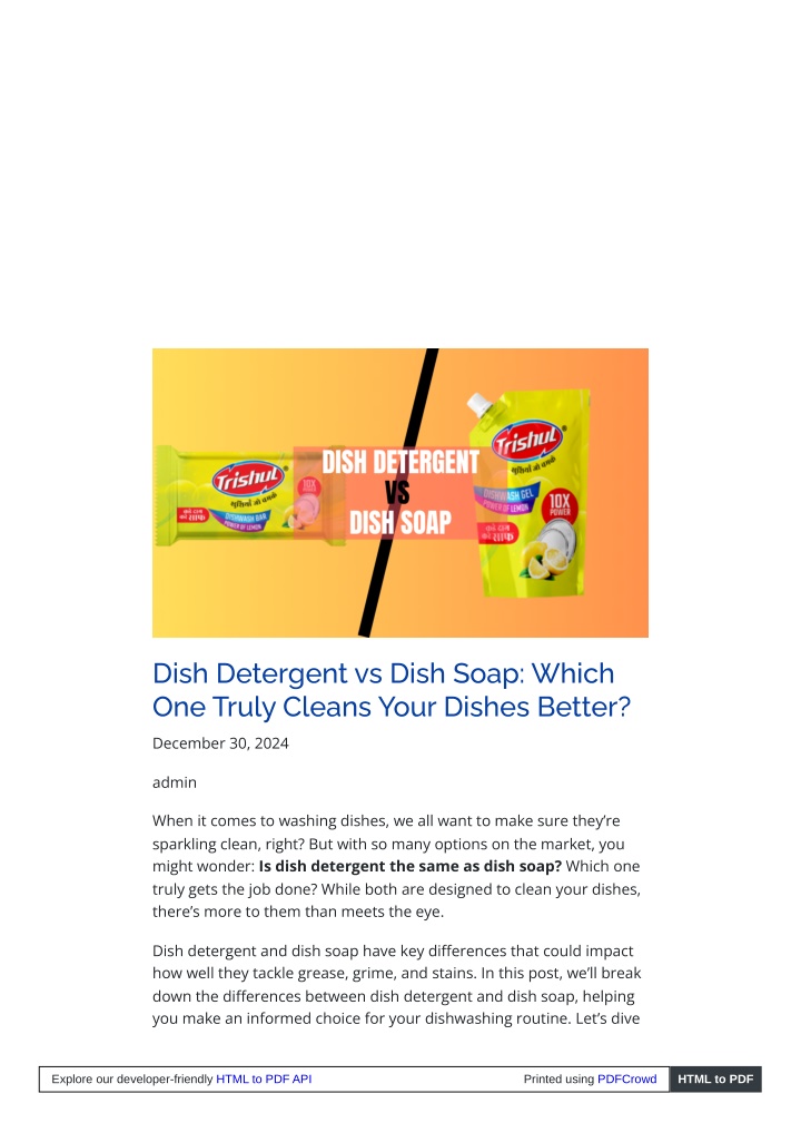 dish detergent vs dish soap which one truly