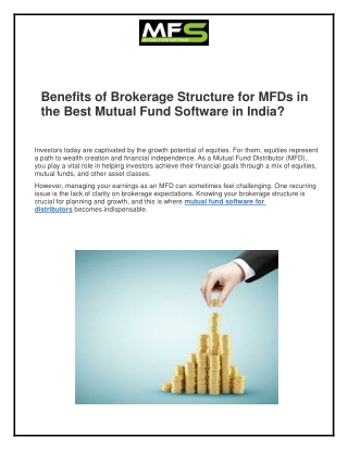 Benefits of Brokerage Structure for MFDs in the Best Mutual Fund Software in India (2)