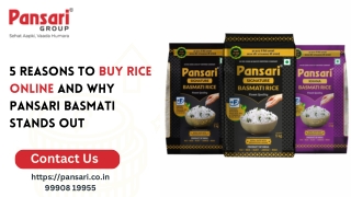 5 Reasons to Buy Rice Online and Why Pansari Basmati Stands Out