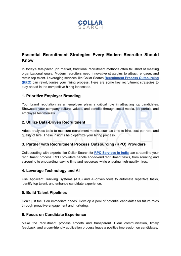 essential recruitment strategies every modern