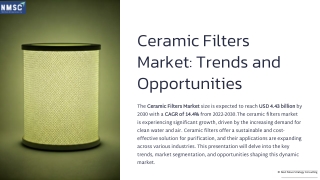 ceramic filters market trends and opportunities