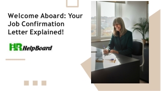 welcome aboard y our job confirmation letter explained