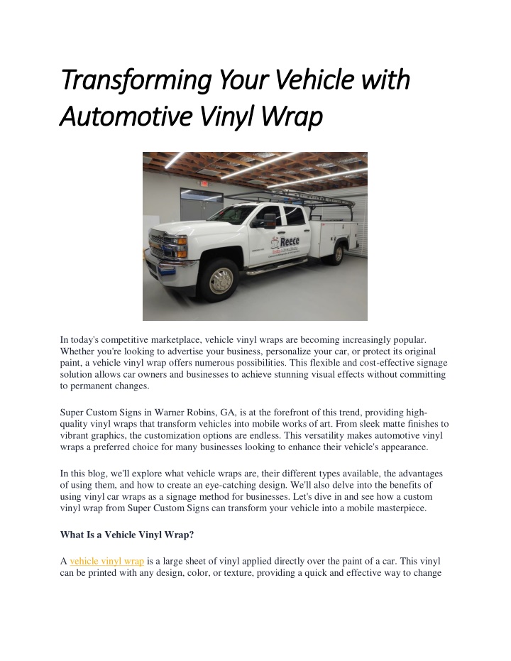 transforming your vehicle with transforming your