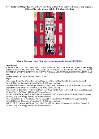 [Kindle Book] The Wimpy Kid Movie Diary: How Greg Heffley Went Hollywood, Revise