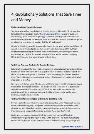 4 revolutionary solutions that save time
