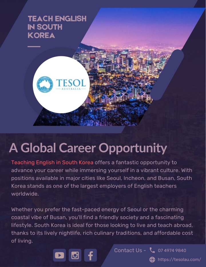 teach english in south korea