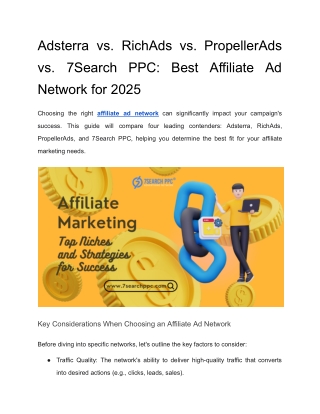 adsterra vs richads vs propellerads vs 7search