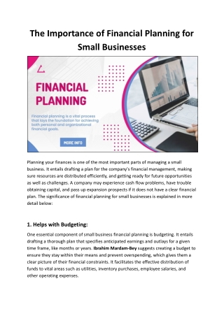 Ibrahim Mardam-Bey Financial Planning Strategies for Small Business Growth