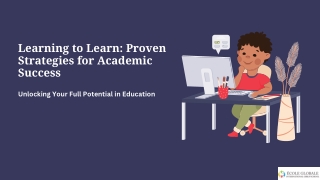 learning to learn proven strategies for academic