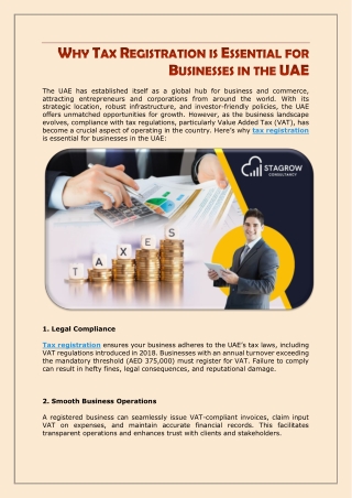 Why Tax Registration is Essential for Businesses in the UAE