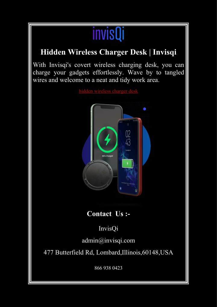 hidden wireless charger desk invisqi