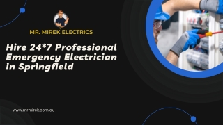 Hire 247 Professional Emergency Electrician in Springfield