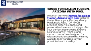 Homes for Sale in Tucson, Arizona with Pool – Your Perfect Oasis