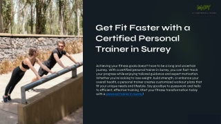 Get Fit Faster with a Certified Personal Trainer in Surrey