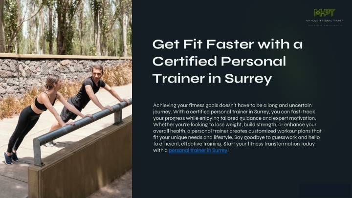 get fit faster with a certified personal trainer